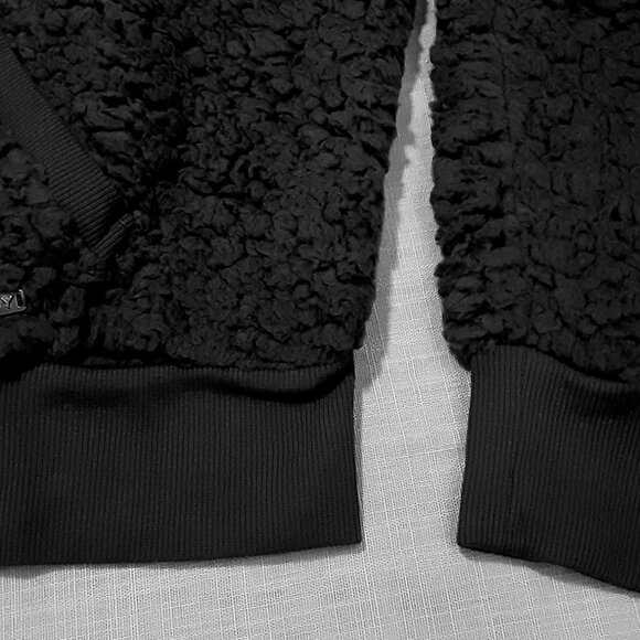 NEW Marc New York Womens Fleece Full Zip Jacket M NWT Hooded Black - Picture 4 of 11